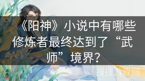 《阳神》小说中有哪些修炼者最终达到了“武师”境界？