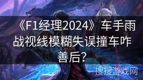 《F1经理2024》车手雨战视线模糊失误撞车咋善后？