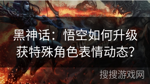 黑神话：悟空如何升级获特殊角色表情动态？
