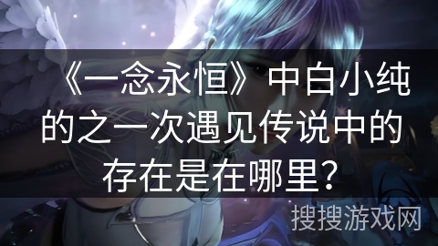《一念永恒》中白小纯的之一次遇见传说中的存在是在哪里？