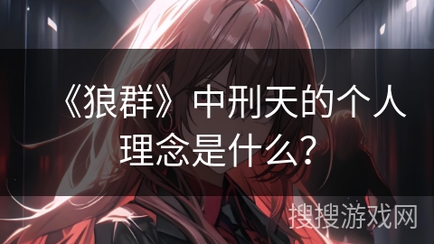 《狼群》中刑天的个人理念是什么？