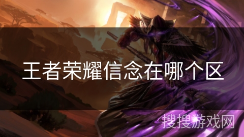 王者荣耀信念在哪个区