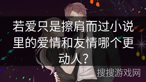 若爱只是擦肩而过小说里的爱情和友情哪个更动人？