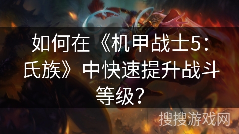 如何在《机甲战士5:氏族》中快速提升战斗等级? 如何在《机甲战士5:氏族》中快速提升战斗等级?