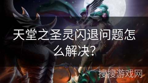 天堂之圣灵闪退问题怎么解决? 天堂之圣灵闪退问题怎么解决?