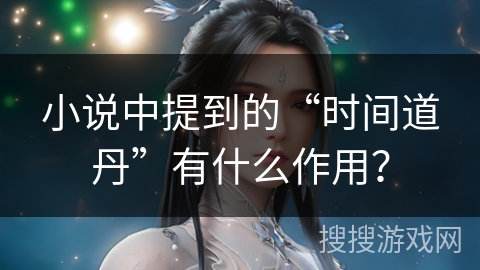 小说中提到的“时间道丹”有什么作用? 小说中提到的“时间道丹”有什么作用?