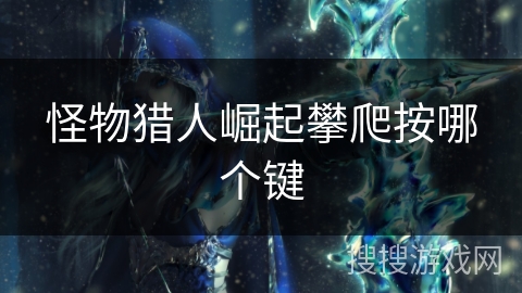 怪物猎人崛起攀爬按哪个键