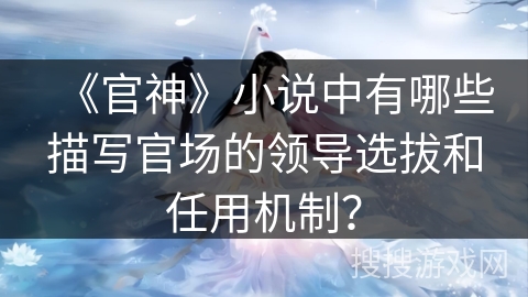 《官神》小说中有哪些描写官场的领导选拔和任用机制？