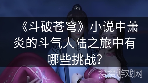 《斗破苍穹》小说中萧炎的斗气大陆之旅中有哪些挑战？