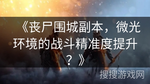 《丧尸围城副本，微光环境的战斗精准度提升？》