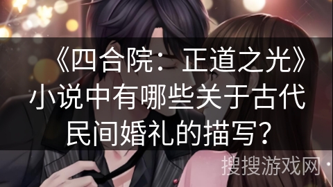 《四合院：正道之光》小说中有哪些关于古代民间婚礼的描写？