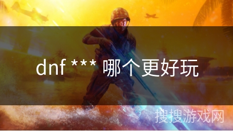 dnf *** 哪个更好玩