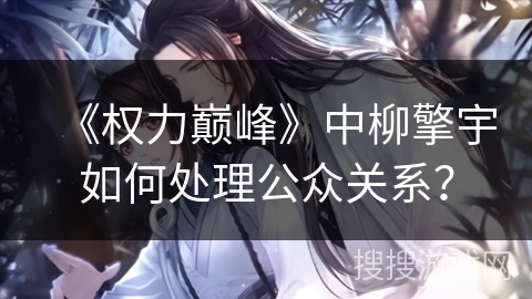 《权力巅峰》中柳擎宇如何处理公众关系？