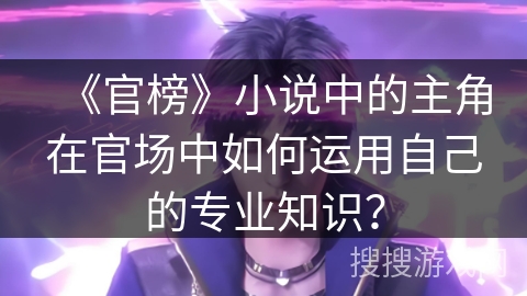 《官榜》小说中的主角在官场中如何运用自己的专业知识？