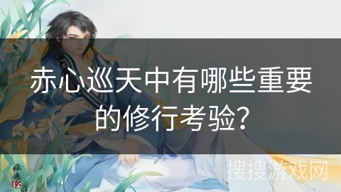 赤心巡天中有哪些重要的修行考验？