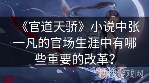《官道天骄》小说中张一凡的官场生涯中有哪些重要的改革？