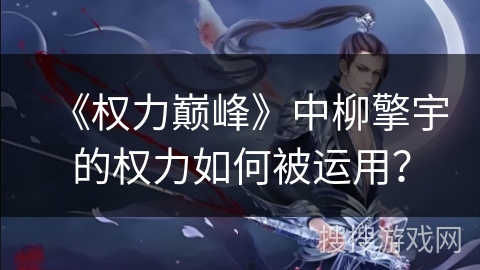 《权力巅峰》中柳擎宇的权力如何被运用？