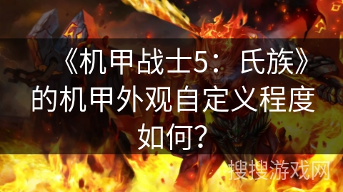 《机甲战士5：氏族》的机甲外观自定义程度如何？