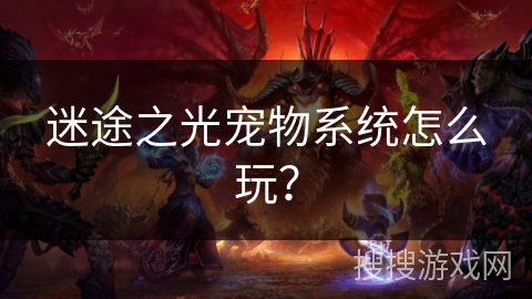 迷途之光宠物系统怎么玩? 迷途之光宠物系统怎么玩?