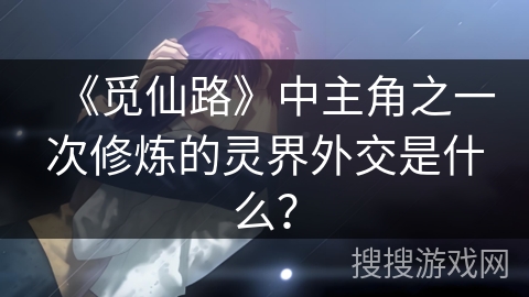 《觅仙路》中主角之一次修炼的灵界外交是什么？