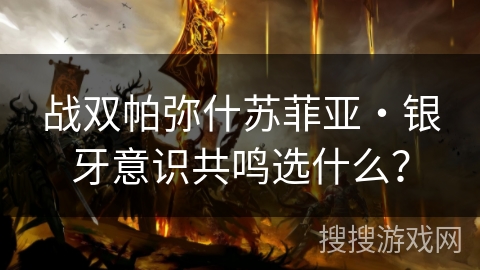 战双帕弥什苏菲亚・银牙意识共鸣选什么？