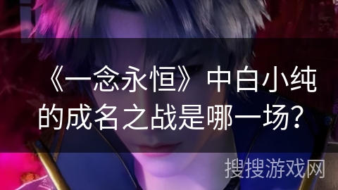 《一念永恒》中白小纯的成名之战是哪一场？