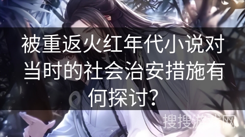 被重返火红年代小说对当时的社会治安措施有何探讨? 被重返火红年代小说对当时的社会治安措施有何探讨?