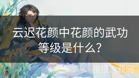 云迟花颜中花颜的武功等级是什么？