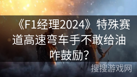 《F1经理2024》特殊赛道高速弯车手不敢给油咋鼓励？