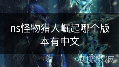 ns怪物猎人崛起哪个版本有中文