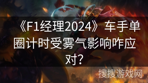 《F1经理2024》车手单圈计时受雾气影响咋应对? 《F1经理2024》车手单圈计时受雾气影响咋应对?