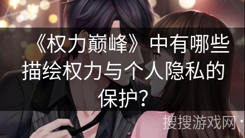 《权力巅峰》中有哪些描绘权力与个人隐私的保护？