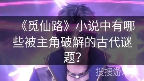 《觅仙路》小说中有哪些被主角破解的古代谜题？
