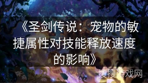 《圣剑传说：宠物的敏捷属性对技能释放速度的影响》