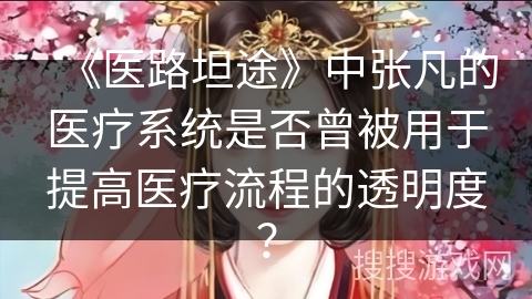 《医路坦途》中张凡的医疗系统是否曾被用于提高医疗流程的透明度？