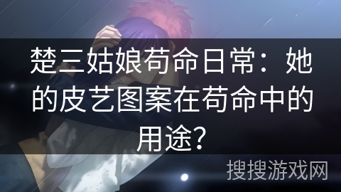 楚三姑娘苟命日常：她的皮艺图案在苟命中的用途？