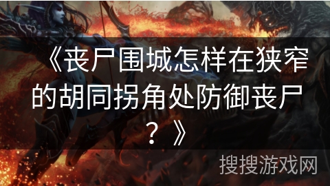 《丧尸围城怎样在狭窄的胡同拐角处防御丧尸？》