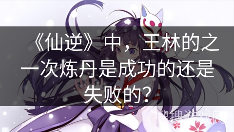 《仙逆》中，王林的之一次炼丹是成功的还是失败的？