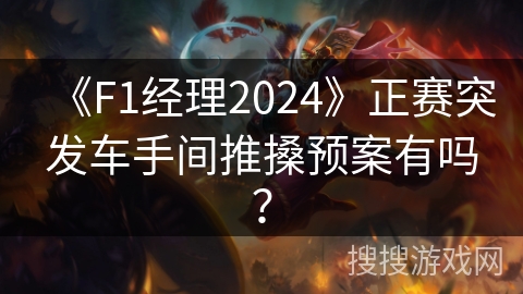 《F1经理2024》正赛突发车手间推搡预案有吗？