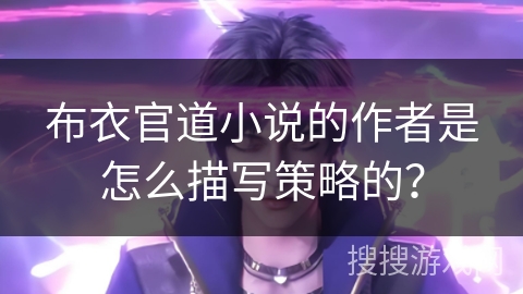 布衣官道小说的作者是怎么描写策略的？