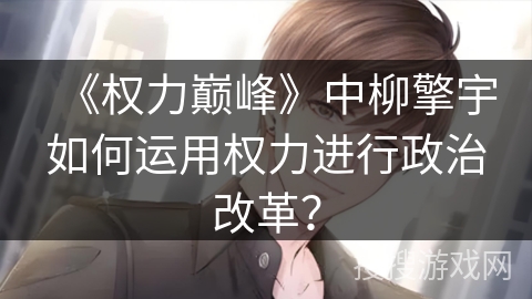 《权力巅峰》中柳擎宇如何运用权力进行政治改革? 《权力巅峰》中柳擎宇如何运用权力进行政治改革?