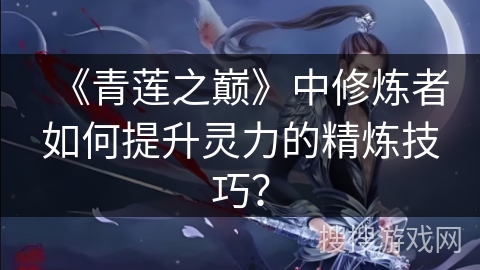 《青莲之巅》中修炼者如何提升灵力的精炼技巧？