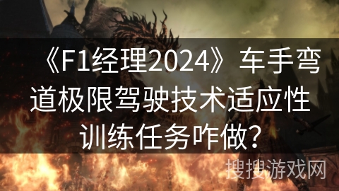 《F1经理2024》车手弯道极限驾驶技术适应性训练任务咋做？