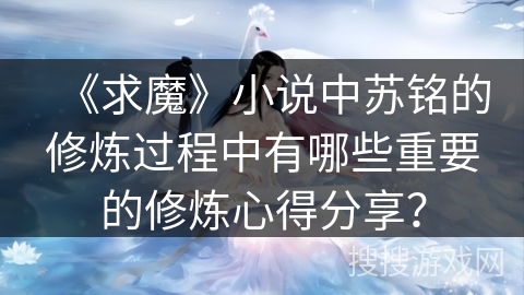《求魔》小说中苏铭的修炼过程中有哪些重要的修炼心得分享？