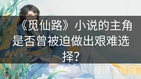 《觅仙路》小说的主角是否曾被迫做出艰难选择？
