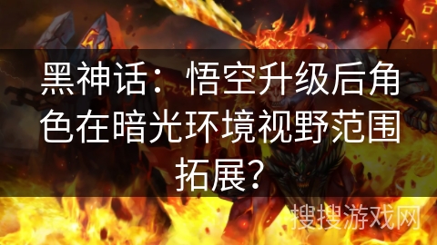 黑神话：悟空升级后角色在暗光环境视野范围拓展？