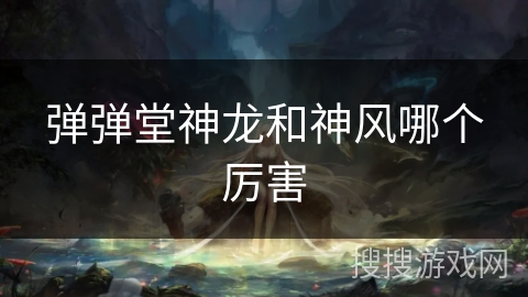 弹弹堂神龙和神风哪个厉害