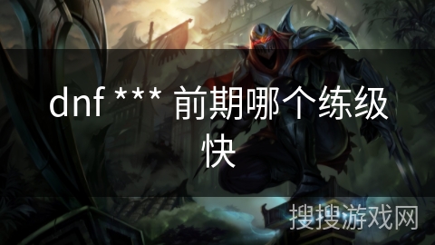 dnf *** 前期哪个练级快