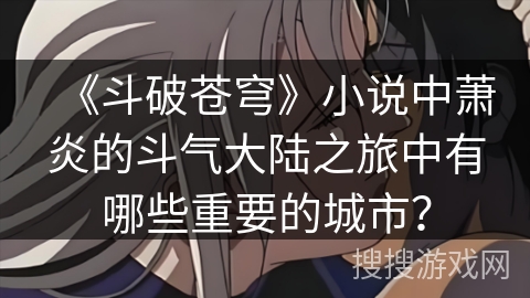 《斗破苍穹》小说中萧炎的斗气大陆之旅中有哪些重要的城市？