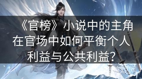 《官榜》小说中的主角在官场中如何平衡个人利益与公共利益？